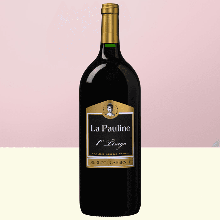 Fles La Pauline 1er Tirage Merlot Cabernet Magnum