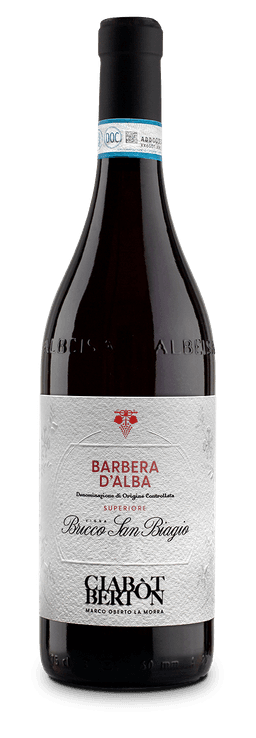 Fles Barbera d'Alba Superiore Vigna Bricco San Biagio DOC van Ciabot Berton